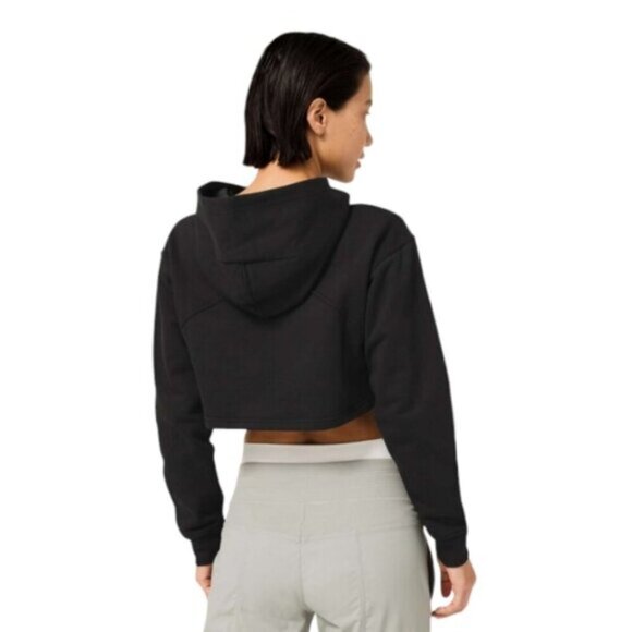 Lululemon Black All Yours Cropped Hoodie Size 8 - Picture 2 of 7